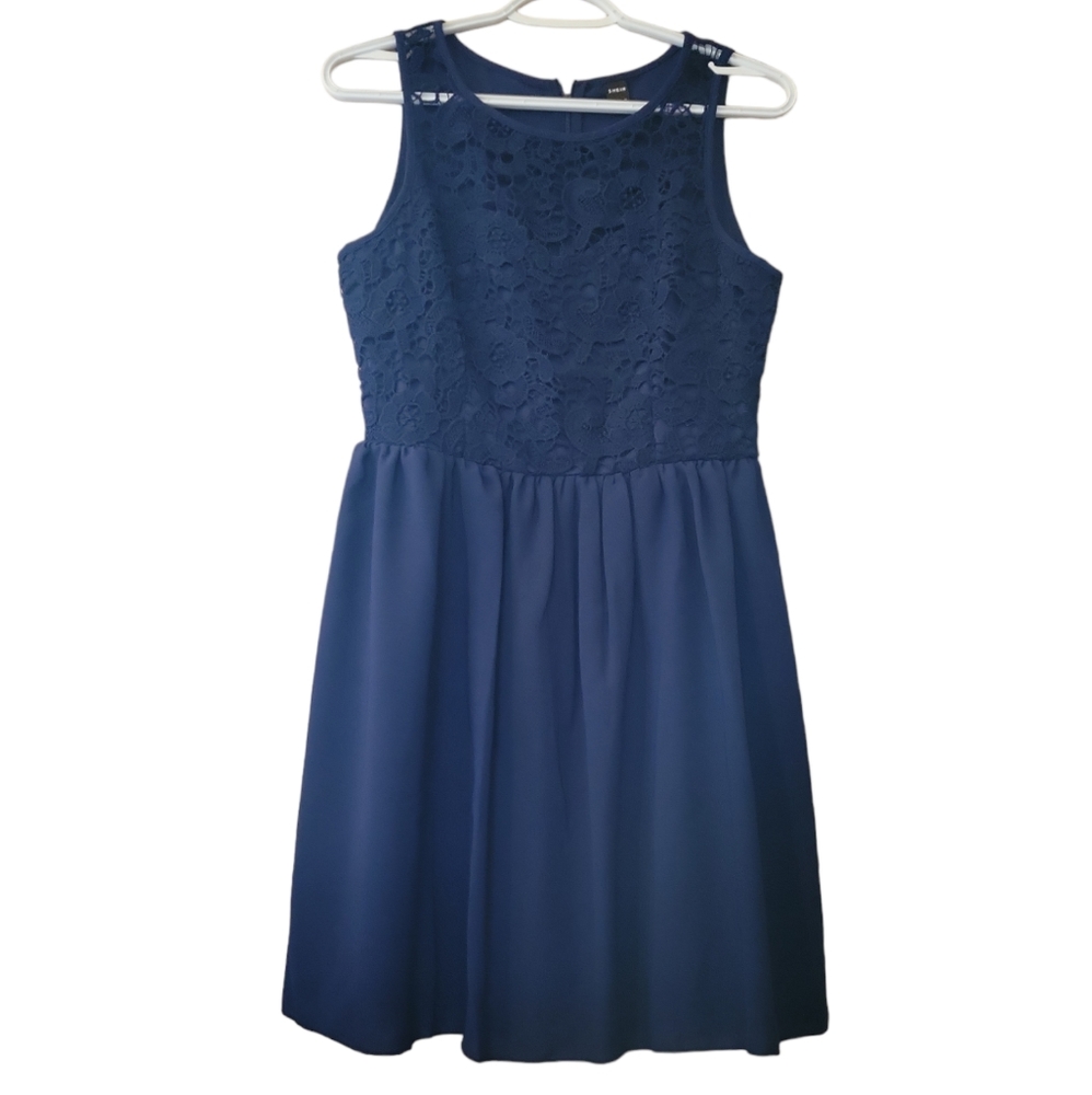 Blue dress crochet top
